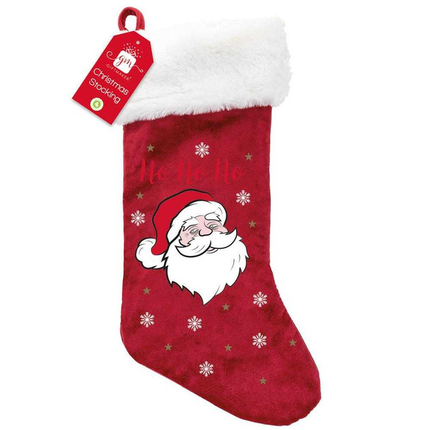 Plush Velvet Santa Stocking