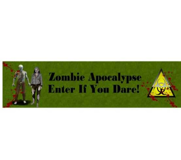 Personalised Zombie Apocalypse Halloween Banner