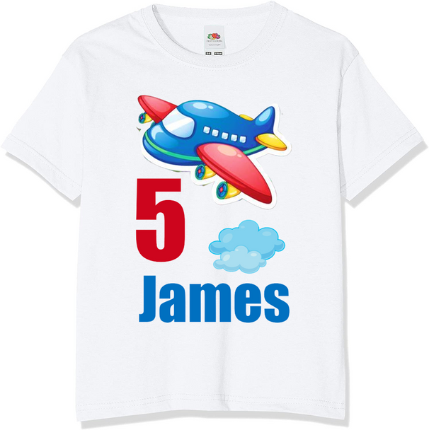 Personalised Kids Aeroplane T-Shirt