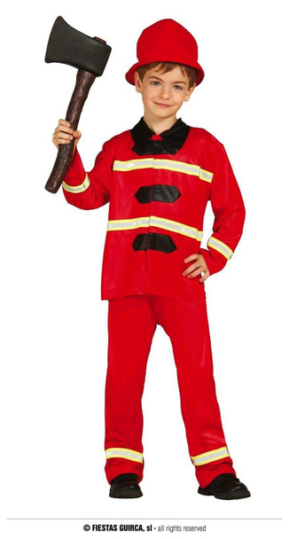 Kids Fireman Costume - Large