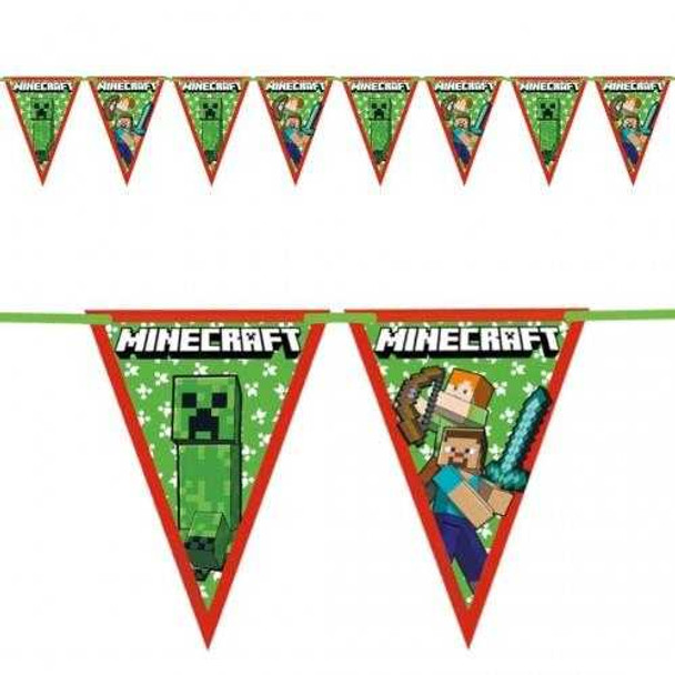 Minecraft Party Bunting Banner 2.3m