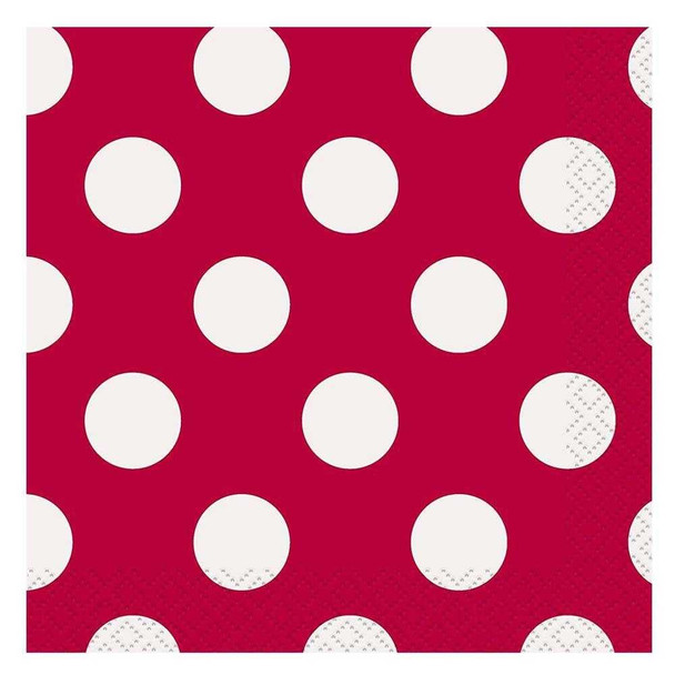 Red Dots Napkins (16 Pack)