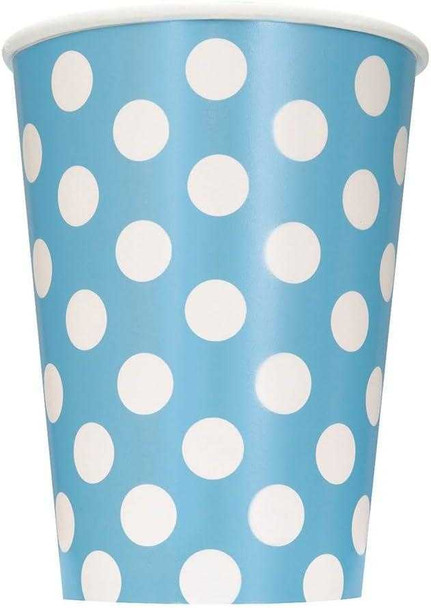 Baby Blue Dots Cups (6 Pack)