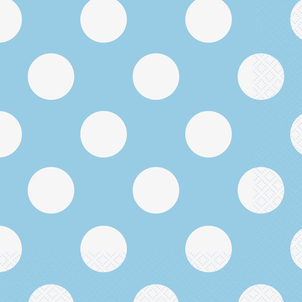 Baby Blue Dots Paper Napkins
