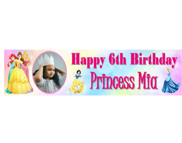 Personalised Princesses Banner with Photo