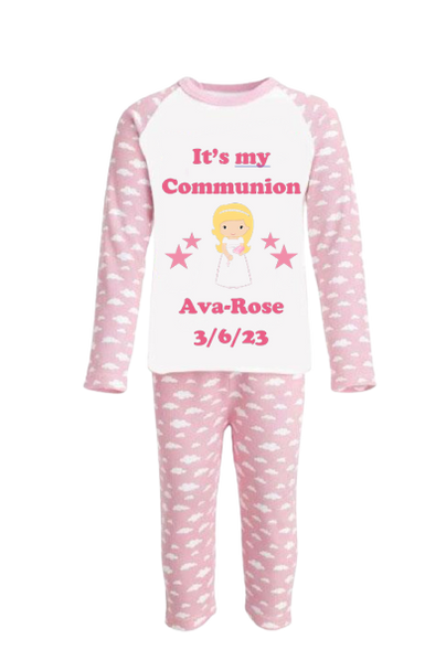 Personalised Blonde Communion Girl Pyjamas