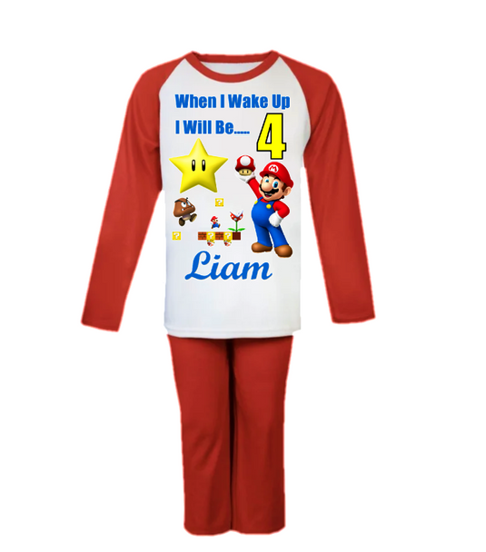 Personalised Kids Super Plumber Pyjamas