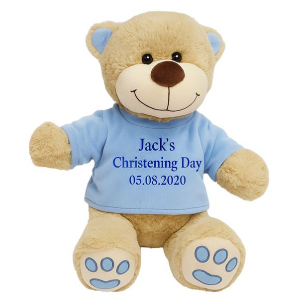 Personalised Boys Christening Teddy (Small)