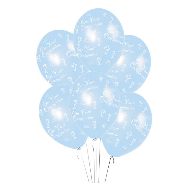 Blue Communion Balloons