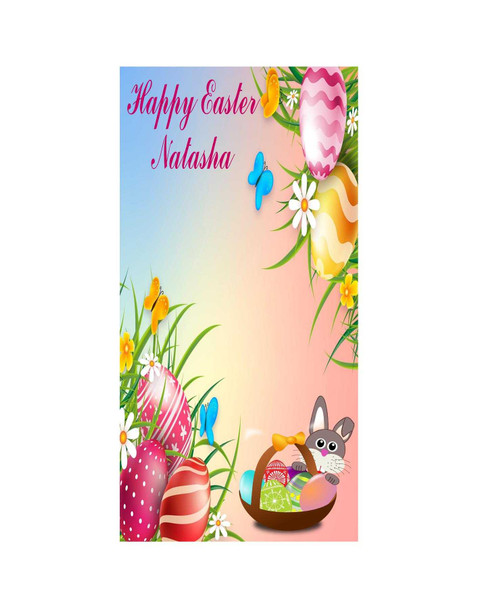 Personalised Vinyl Easter Eggs Door Banner
