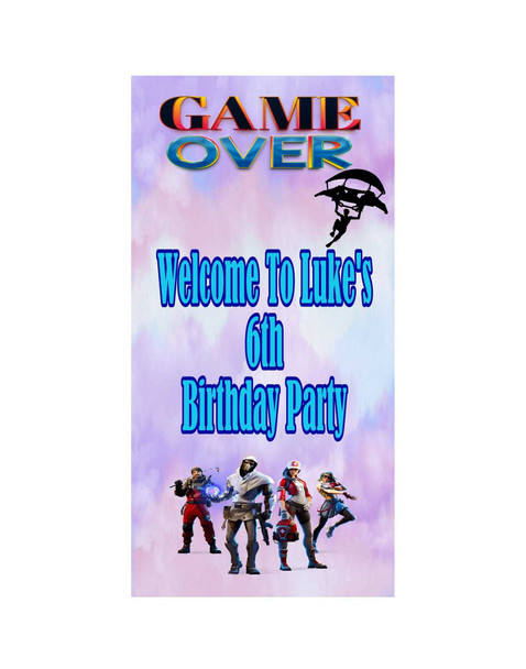 Personalised Vinyl Fortnite Door Banner