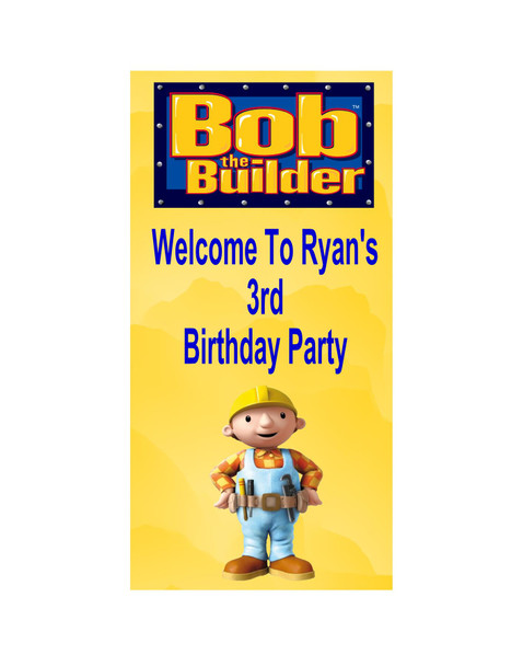 Personalised Vinyl Building Bob Door Banner