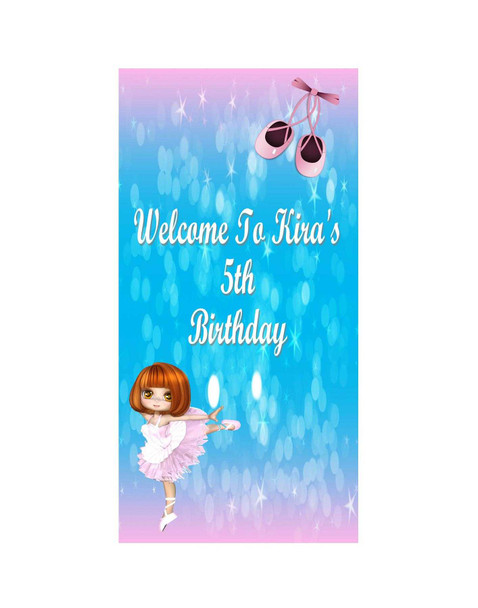 Personalised Vinyl Ballerina Door Banner