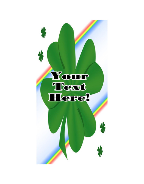 Personalised Vinyl Shamrock Door Banner