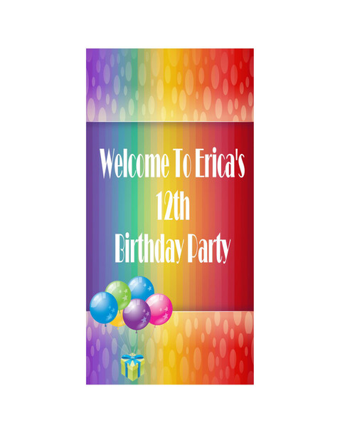 Personalised Vinyl Rainbow Door Banner