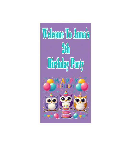 Personalised Owl Door Banner