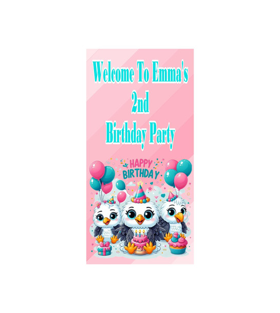 Personalised Birthday Bird Door Banner