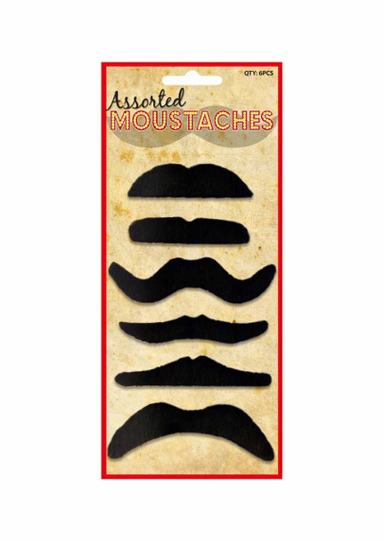 Black Assorted Moustaches