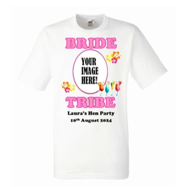 Personalised Bride Tribe with Photo T-Shirt