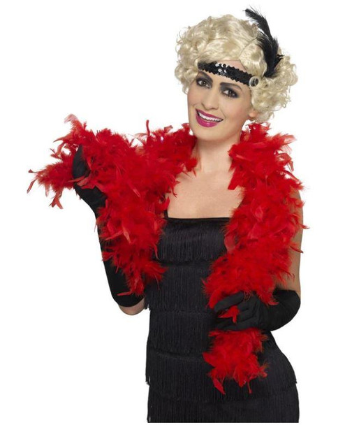 Red Glamour Feather Boa