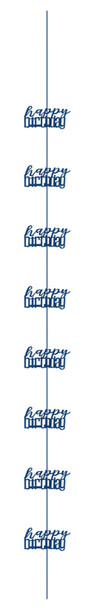 Blue Happy Birthday String Decoration