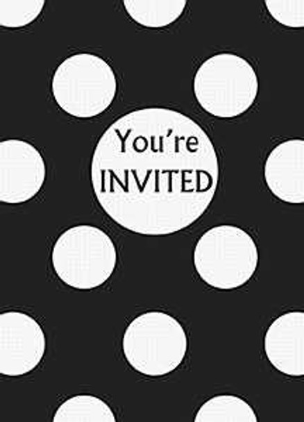 Black Dots Party Invitations