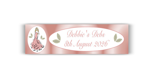 Personalised Rose Gold Debs Dress Banner
