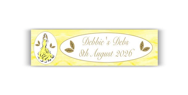 Personalised Yellow Debs Dress Banner