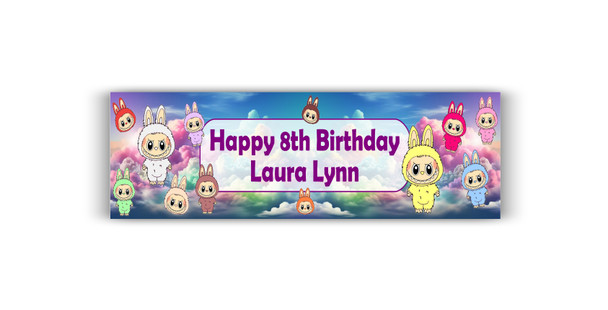 Personalised Labubu Dolls Birthday Banner