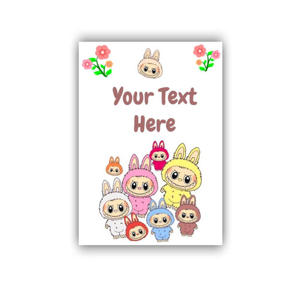 Personalised Labubu Dolls Wine Labels