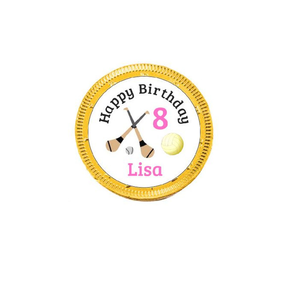 Personalised GAA Girl Chocolate Coins