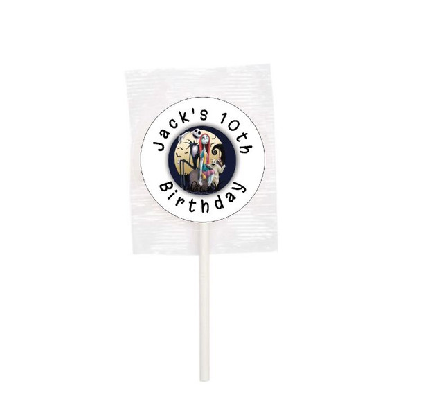 Personalised The Nightmare Before Christmas Lollipops