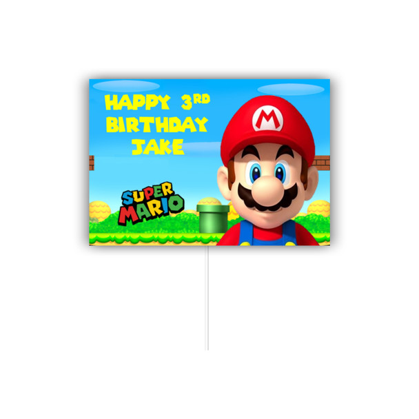 Personalised Super Mario Cake Topper