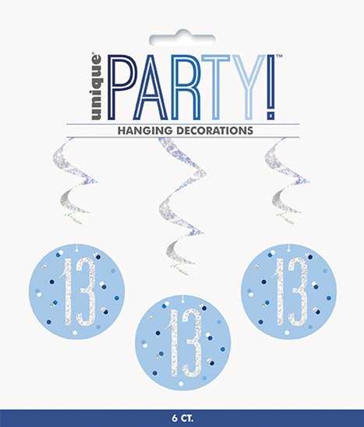 Blue Dot Glitz 13th Swirls