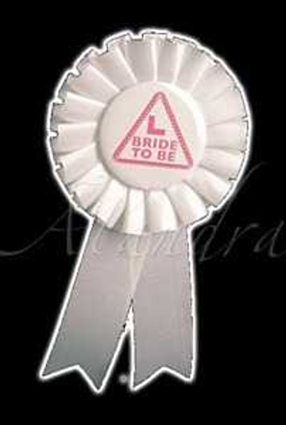 Bride To Be White Rosette