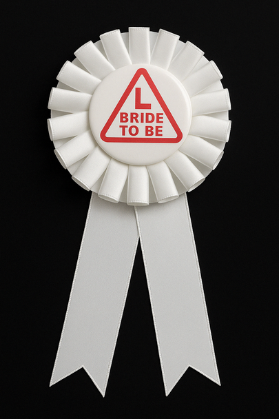 Bride To Be White Rosette