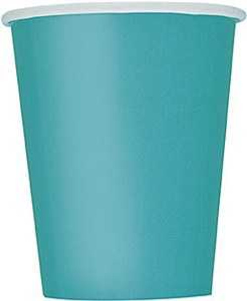 Caribbean Teal Paper Cups (14 Pack)