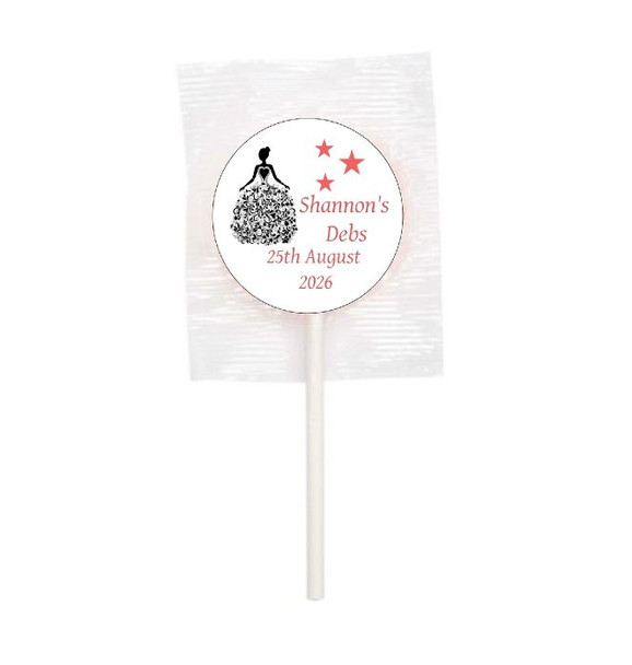 Personalised Deb Lollipops (15 Pack)