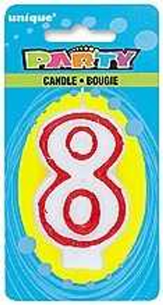 Deluxe Numeral Candle 8