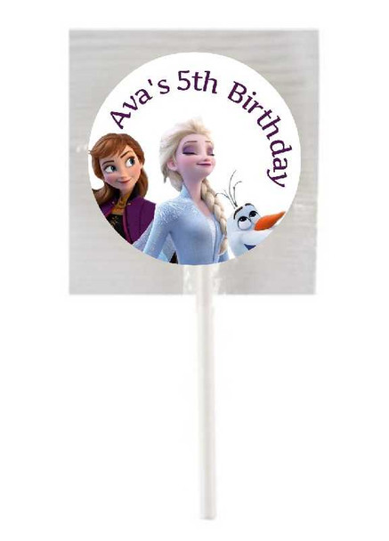Personalised Ice Princess Lollipops (15 Pack)
