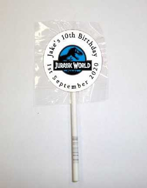 Personalised Jurassic World Lollipops (15 Pack)