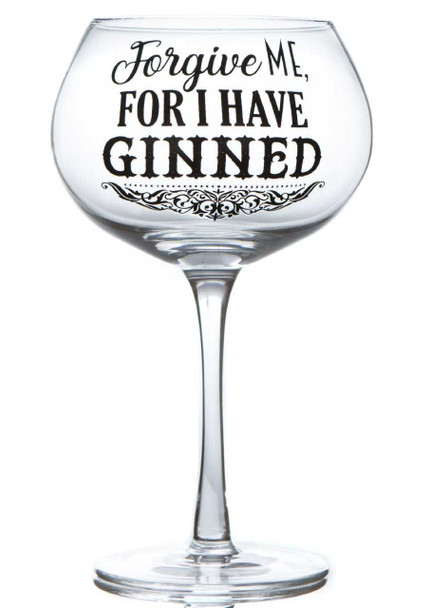 Gin Forgive Me Glass