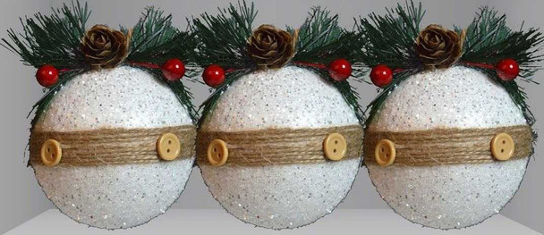 3 Rustic Baubles