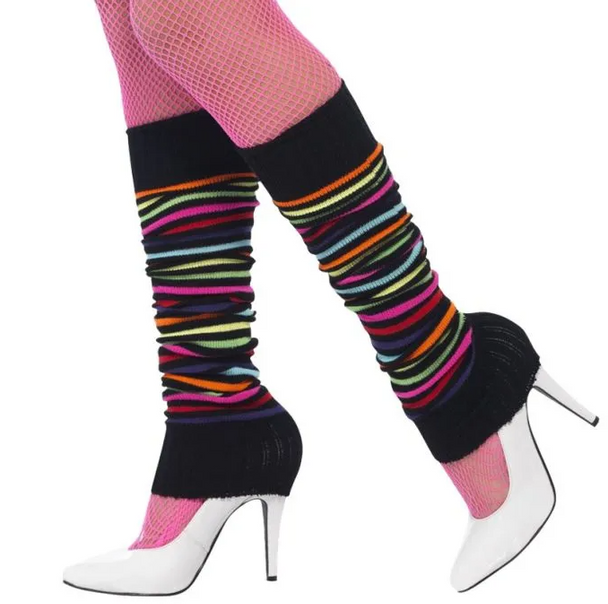 Neon Striped Legwarmers