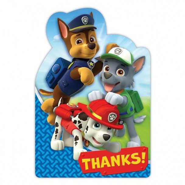 Paw Patrol Thank You Cards