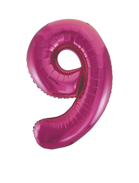 Pink Number 9 Balloon