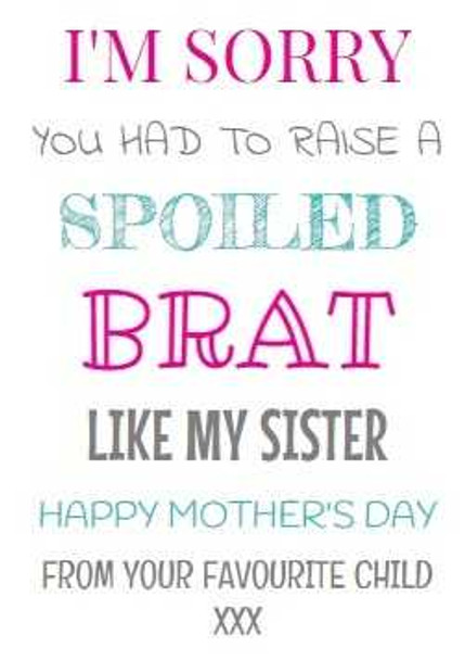 Personalised Mother's Day Brat Labels (4 Pack)