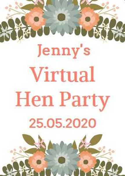 Personalised Virtual Hen Party Labels (4 Pack)