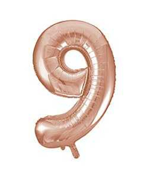 Rose Gold Number 9 Balloon