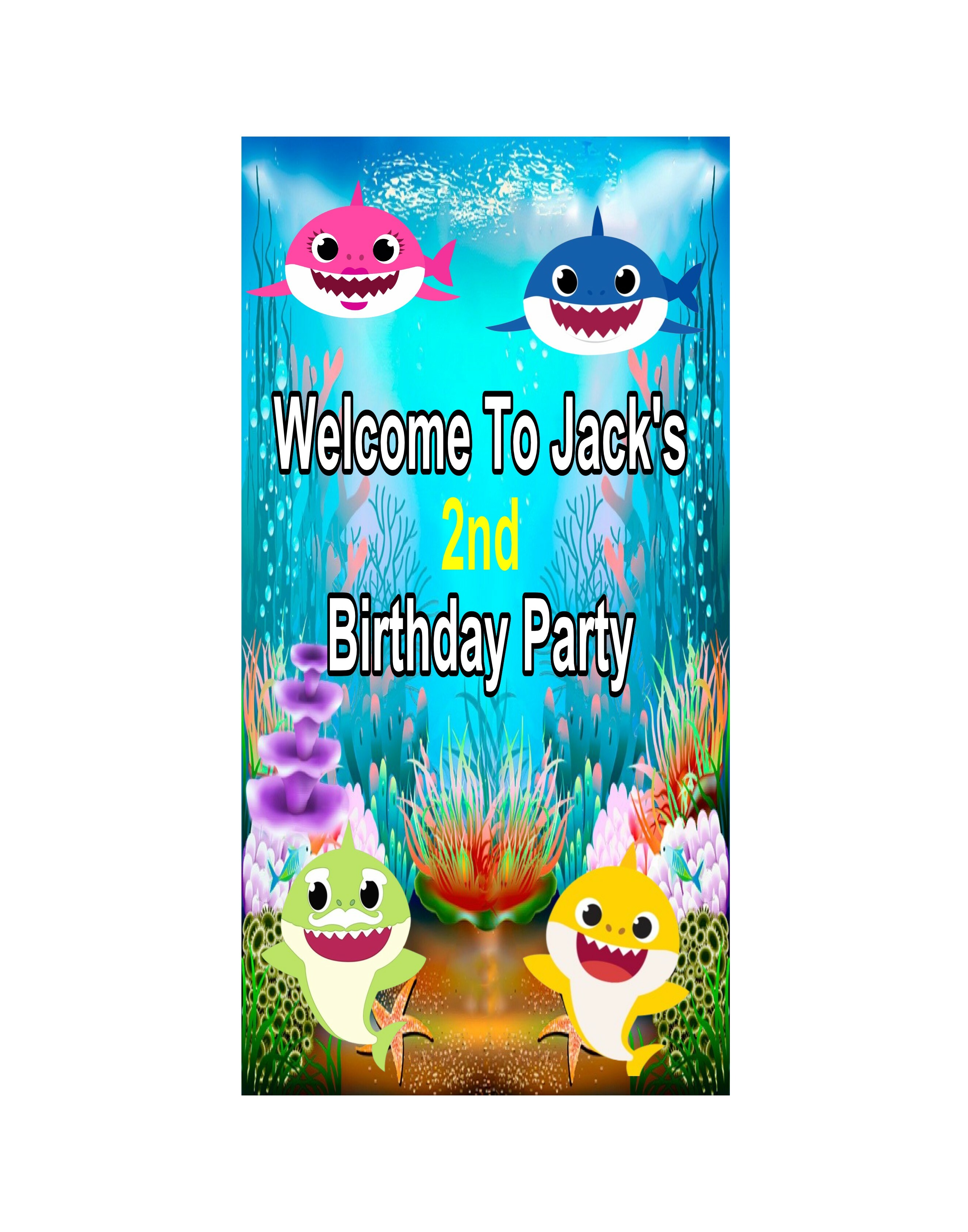 Personalised Kids Party Door Banners Personalised Kids Party Door Banners